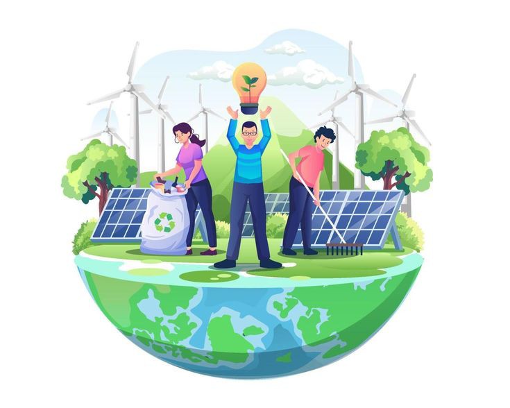 Sustainable Shopping Illustration